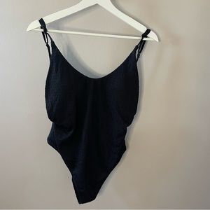 Aerie Black One-Piece Swimsuit Large